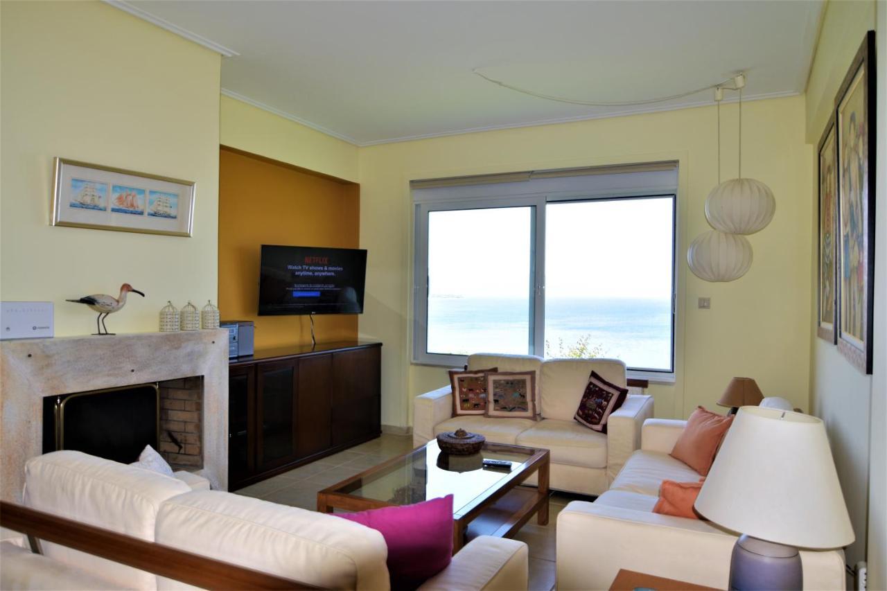 Blue Bay View - Beach House Vathirrevma Luaran gambar